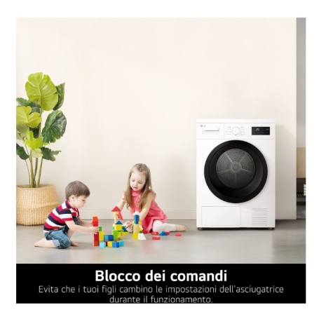 Lg RNA1008NWK Asciugatrice 8Kg, Pompa di calore, Classe D
