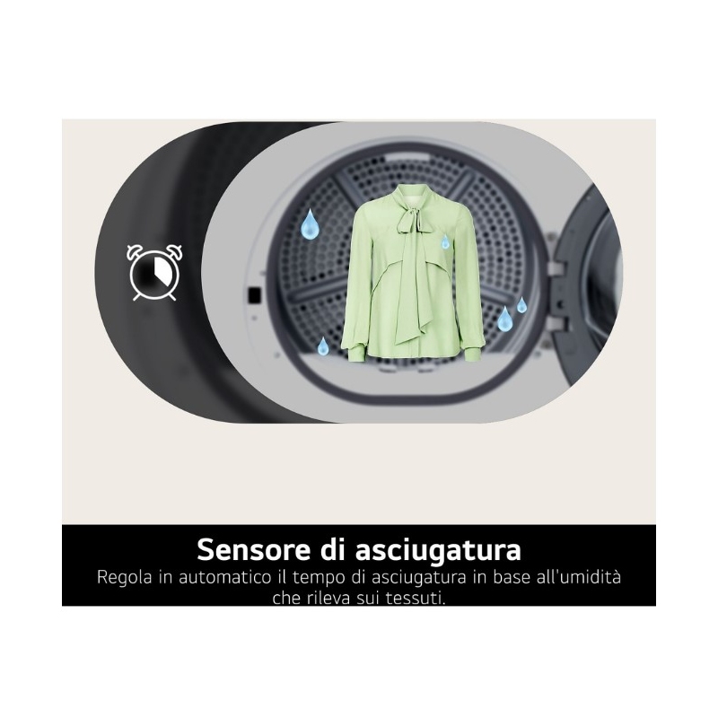 Lg RNA1008NWK Asciugatrice 8Kg, Pompa di...