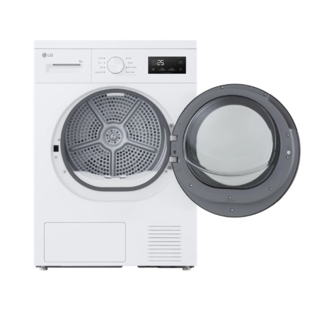 Asciugatrice Lg RNA1008NWK con oblò aperto