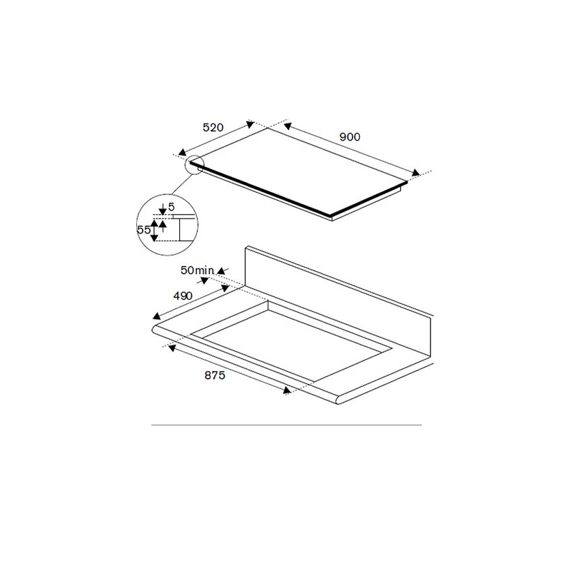 La Germania PLG95I2M30NC Piano cottura a...