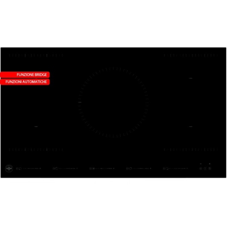 La Germania PLG95I2M30NC Piano cottura a Induzione 90cm, 5 piastre, Nero