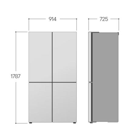 LG GMV960MBDE FRIGORIFERO 4 PORTE INSTAVIEW 666LT NO FROST WIFI CLASSE E INOX