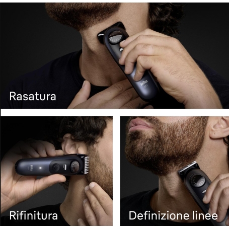 BRAUN BT7520 REGOLABARBA SERIES 7 RICARICABILE 40 LIVELLI DI TAGLIO