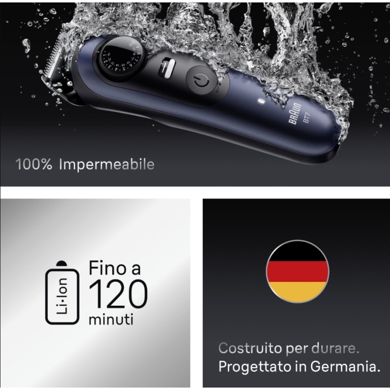 BRAUN BT7520 REGOLABARBA SERIES 7 RICARICABILE...