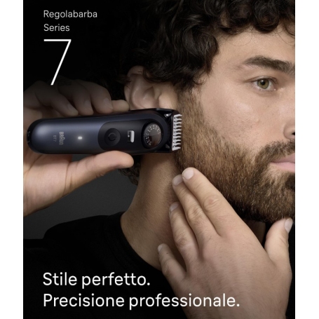 BRAUN BT7520 REGOLABARBA SERIES 7 RICARICABILE 40 LIVELLI DI TAGLIO