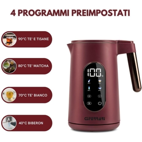 Bollitore Tisaniere Tech G3 Ferrari G10205 , 4 programmi Bollitore Tisaniere Tech G3 Ferrari G10205 , 4 programmi