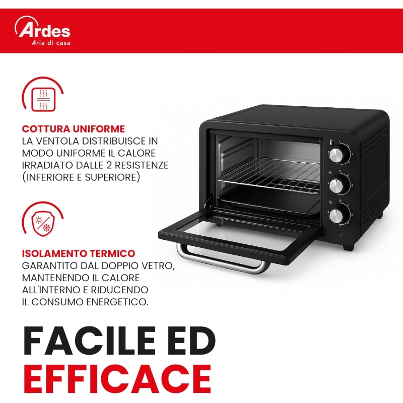 ARDES AR6264PB FORNETTO ELETTRICO VENTILATO 64...