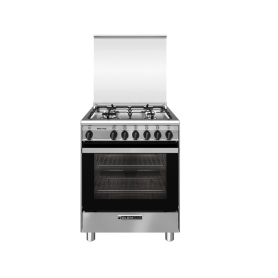 Cucina a Gas 60x60Cm 4 Fuochi, Forno a gas , Colore inox Glem Gas SA664VI