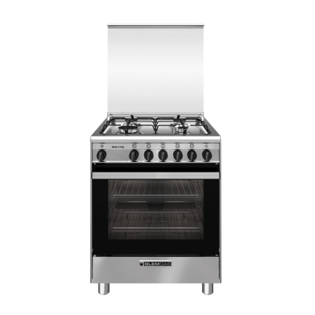 Cucina a Gas 60x60Cm 4 Fuochi, Forno a Gas, Colore Inox Glem Gas SA66TVI Cucina a Gas 60x60Cm 4 Fuochi, Forno a Gas, Colore Inox Glem Gas SA66TVI