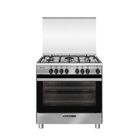 Cucina a Gas 80x60Cm 5 Fuochi, Forno Elettrico, Colore Inox Glem Gas SA865MI6