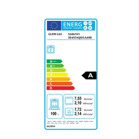 etichetta energetica Glem Gas SA865VI etichetta energetica Glem Gas SA865VI
