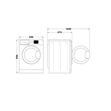 Whirlpool Asciugatrice 9Kg  C WD R49M WBS IT a Pompa di Calore, Wifi, Classe C - CWDR49MWBSIT