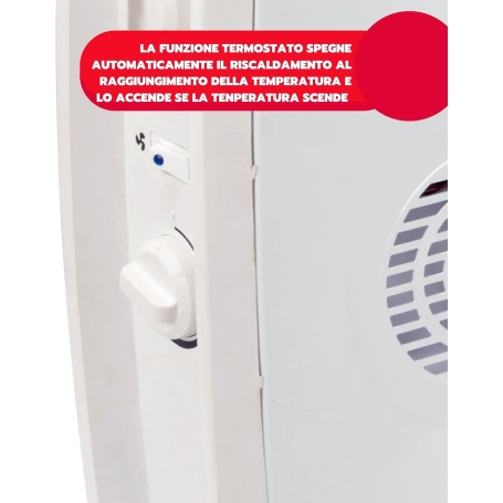 ARDES SMOOTHY TIME TERMOCONVETTORE ELETTRICO 2000W 3 LIVELLI DI POTENZA - AR4C05T