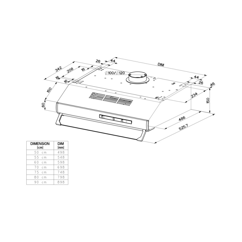 OUTLET FABER 2740 SRM X A60 CAPPA SOTTOPENSILE...