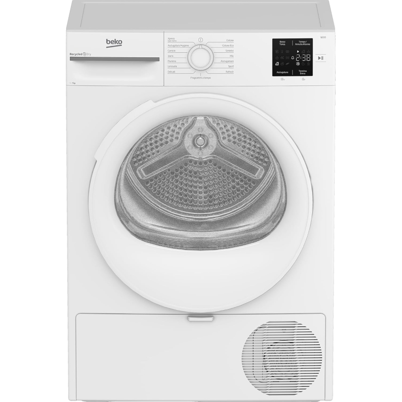 Beko BMT73EW Asciugatrice 7Kg, Pompa di calore Classe D