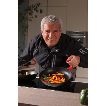 DOMO D80PA3001 PADELLA ALTA 30CM ANTIADERENTE COMPATIBILE CON INDUZIONE RIVESTIMENTO ANTIGRAFFIO COLORE NERO - PROMOZIONE