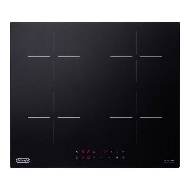 DE LONGHI YLI60 PIANO COTTURA A INDUZIONE 60CM 4 ZONE COTTURA IN VETROCERAMICA NERO - PROMO