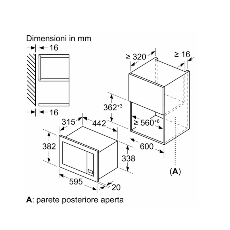 BOSCH BFL623MB4 Forno a Microonde da Incasso,...