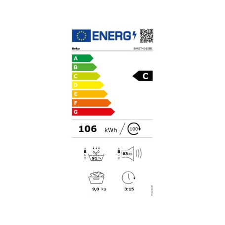 BEKO BMGT491SBI ASCIUGATRICE 9KG MOTORE INVERTER CLASSE C