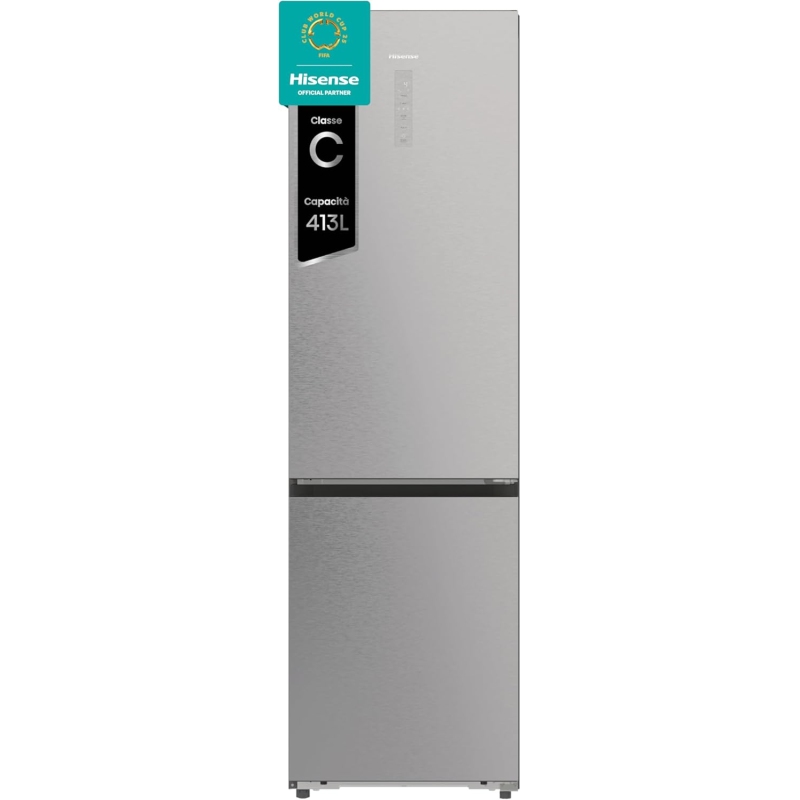 Frigorifero Combinato Libera Installazione, 413Lt, Total no Frost, Classe C, Inox  Hisense RB5P410SACC