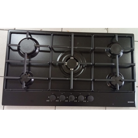 OUTLET SCHOCK O-STS955BK PIANO COTTURA 90CM 5 FUOCHI A GAS COLORE NERO OPACO - CON DIFETTI