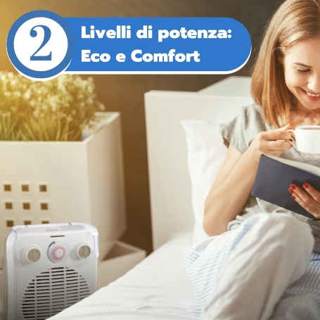 ARDES AR4F10TI TERMOVENTILATORE ELETTRICO 1000/2000W CON VENTILAZIONE ESTIVA