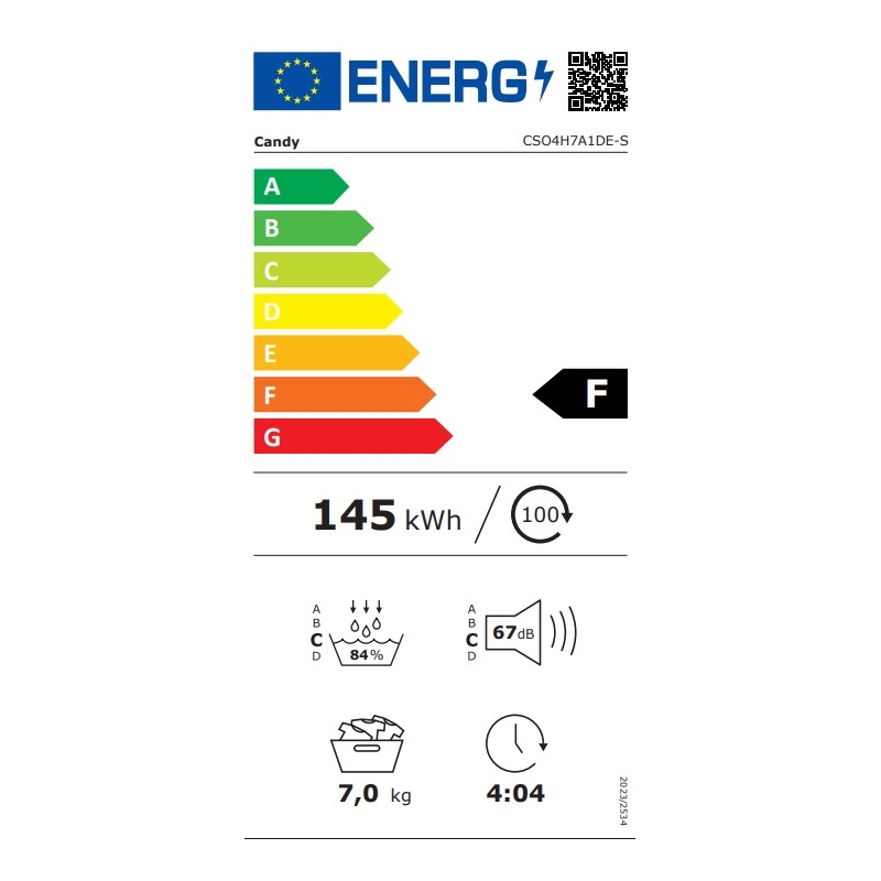 CANDY CSO4 H7A1DE-S ASCIUGATRICE SLIM 7KG WIFI...