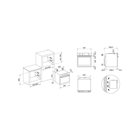 Schock SFC97WHV Forno da Incasso Elettrico Combinato, Funzione Vapore, Classe A - Bianco