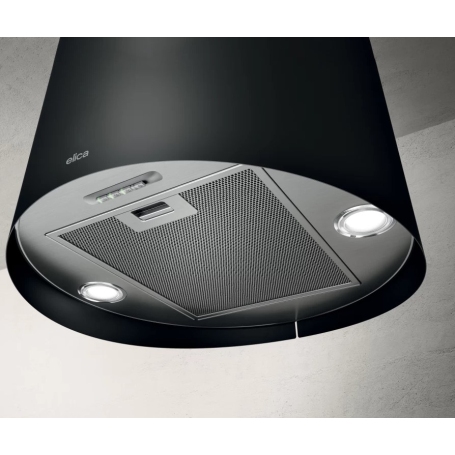 ELICA PRF0071970D JUNO BK/F 51 CAPPA AD ISOLA SOSPESA FILTRANTE 51 CM CLASSE A - NERO