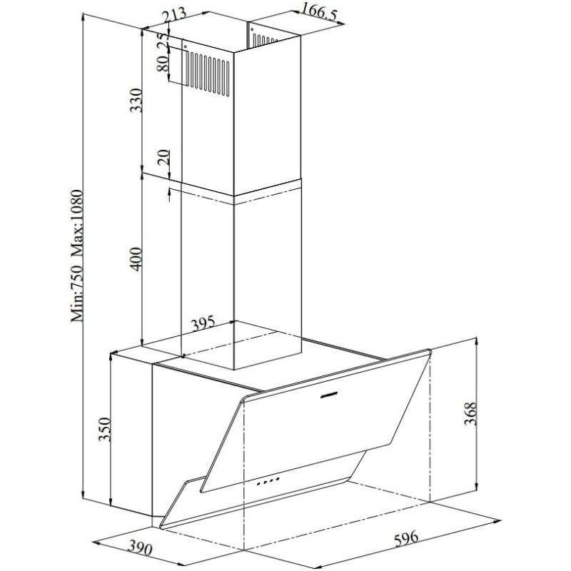 Silverline 3490.6.733.01 Cappa a Parete 60cm,...