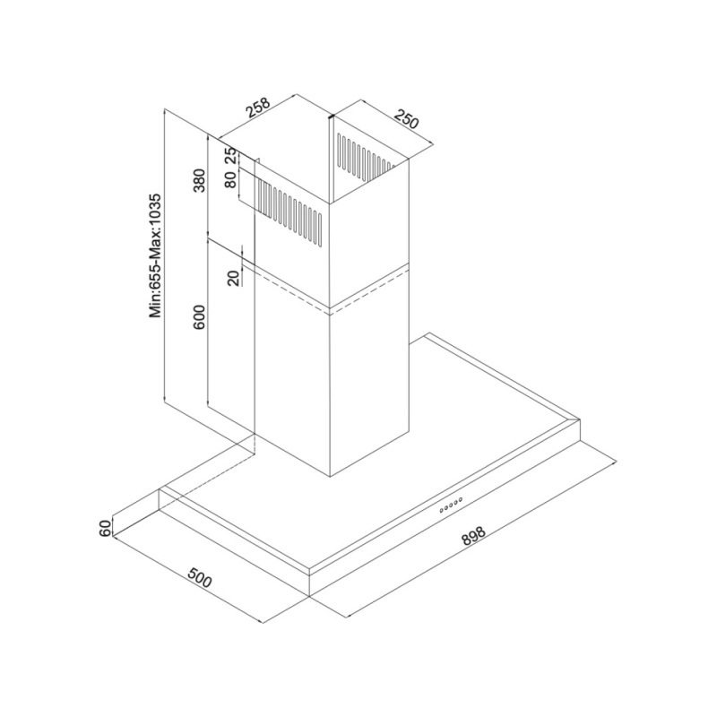 SILVERLINE 3170.9.733.06 CAPPA A PARETE 90 CM...