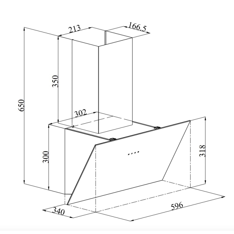 Silverline 3481.6.733.02 Cappe a Parete 60cm,...