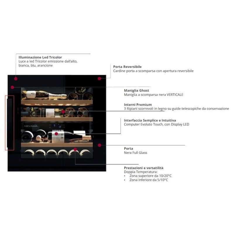 YOUWINE NW41D-BFG-H SERIE NEVADA CANTINETTA...