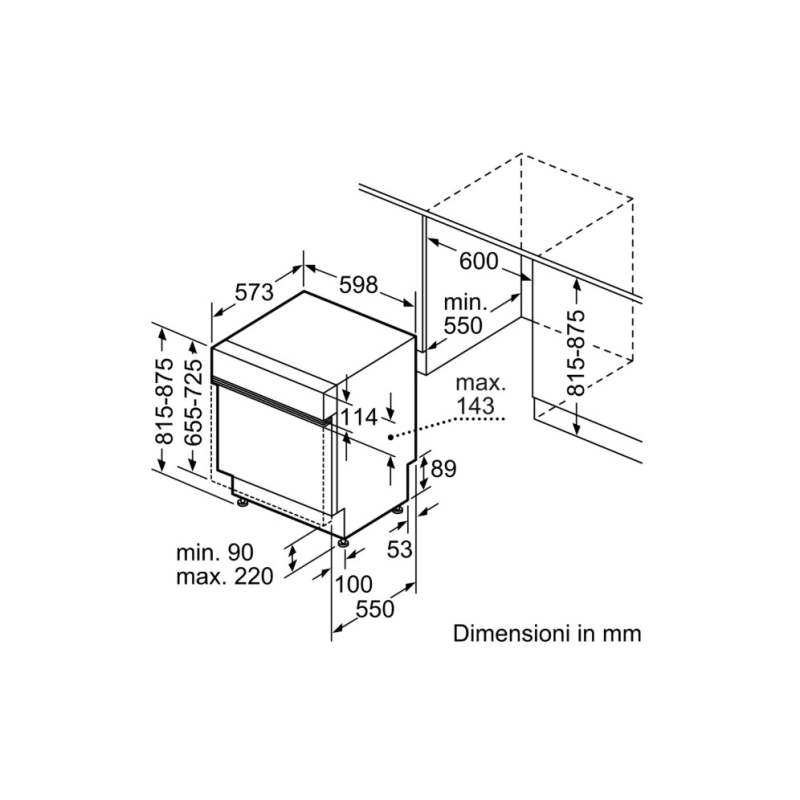 Bosch SMI2HTS06E Lavastoviglie da Incasso con...