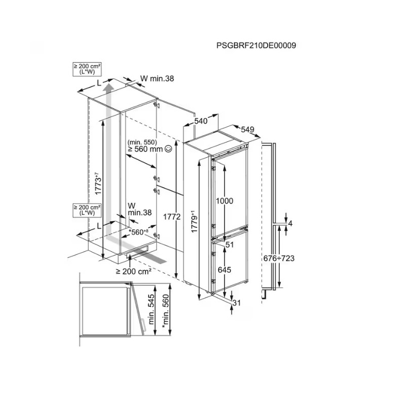 ELECTROLUX ENT6MD18S3 FRIGORIFERO COMBINATO DA...
