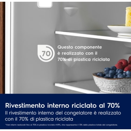 Electrolux KUN7NE18S Congelatore da Incasso Serie 700, No Frost, 212 Lt, 7 Cassetti, Classe E