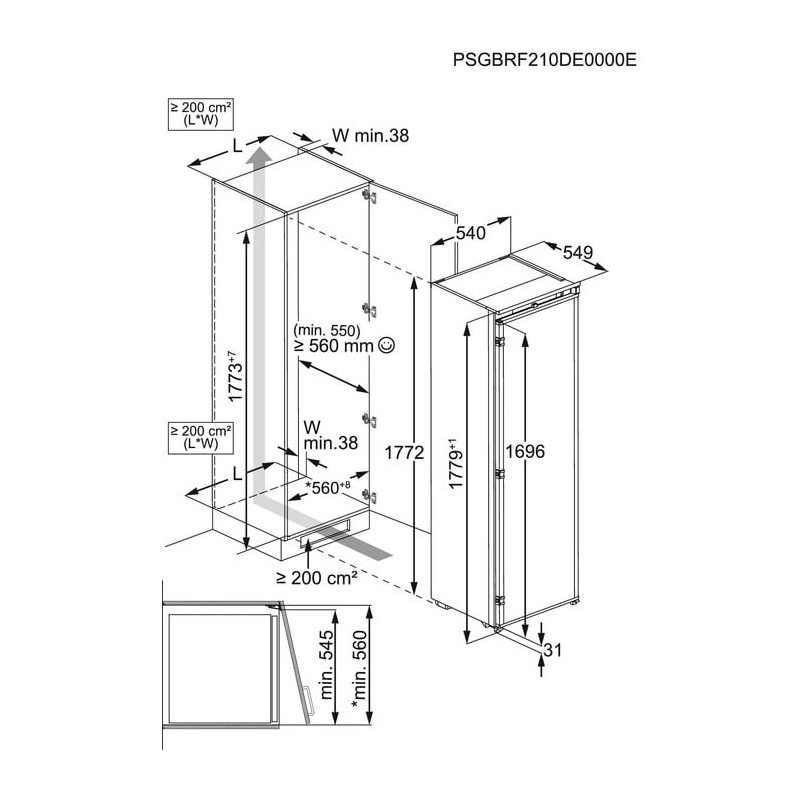 Electrolux KUN7NE18S Congelatore da Incasso...