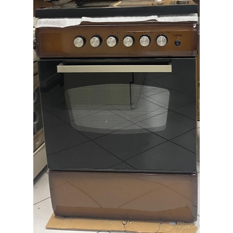 OUTLET LAREL O-L6005VM CUCINA 60X60 4 FUOCHI A GAS E FORNO A GAS COLORE MARRONE - CON DIFETTI