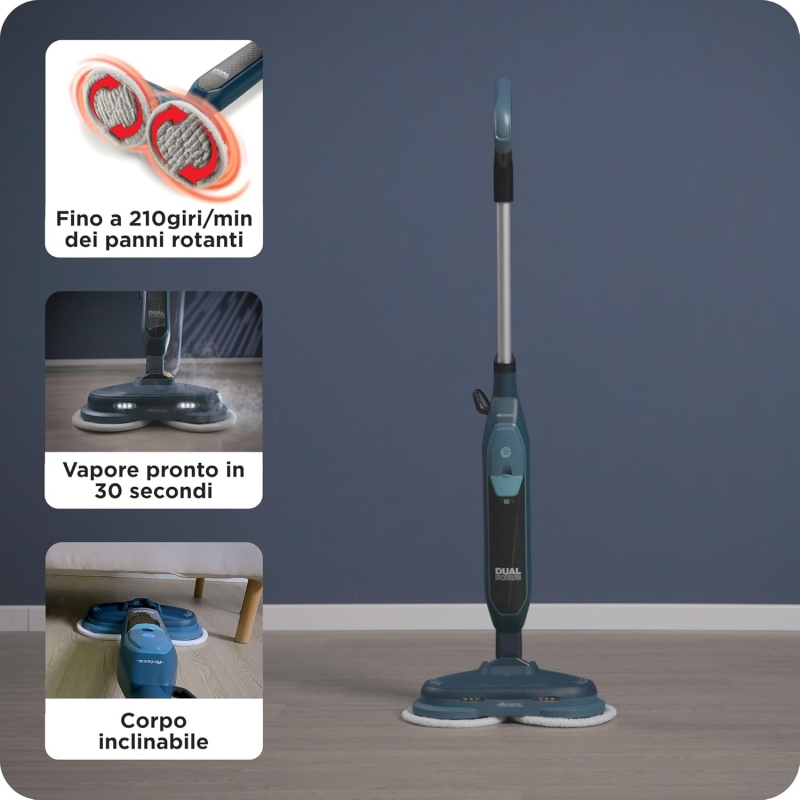 Ariete Dual Steam Scrub Scopa a Vapore 1200w,...