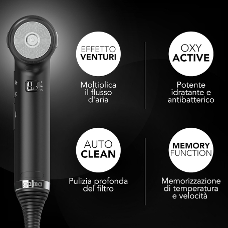GA.MA IQ1 PERFETTO ASCIUGACAPELLI LEGGERISSIMO 2000 W - PH6065BK