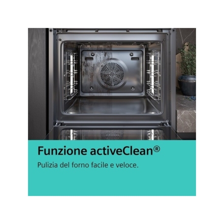 SIEMENS HR478G5B7F Forni da incasso IQ500, Funzione vapore, Piroltico, Nero, Classe A+