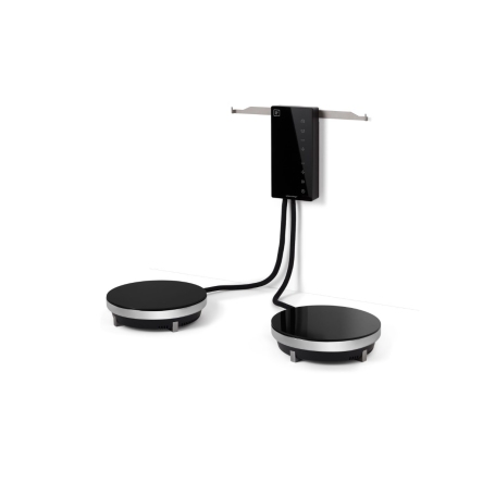 Fabita ORDINE Piano a induzione dotato di 2 piastre indipendenti - BLACK/CROMO