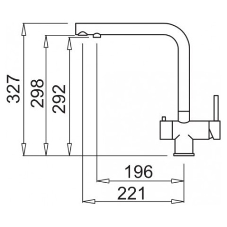 ELLECI TOURMALINE MKKTOU86 Miscelatore filtrante monocomando con canna girevole - Nero