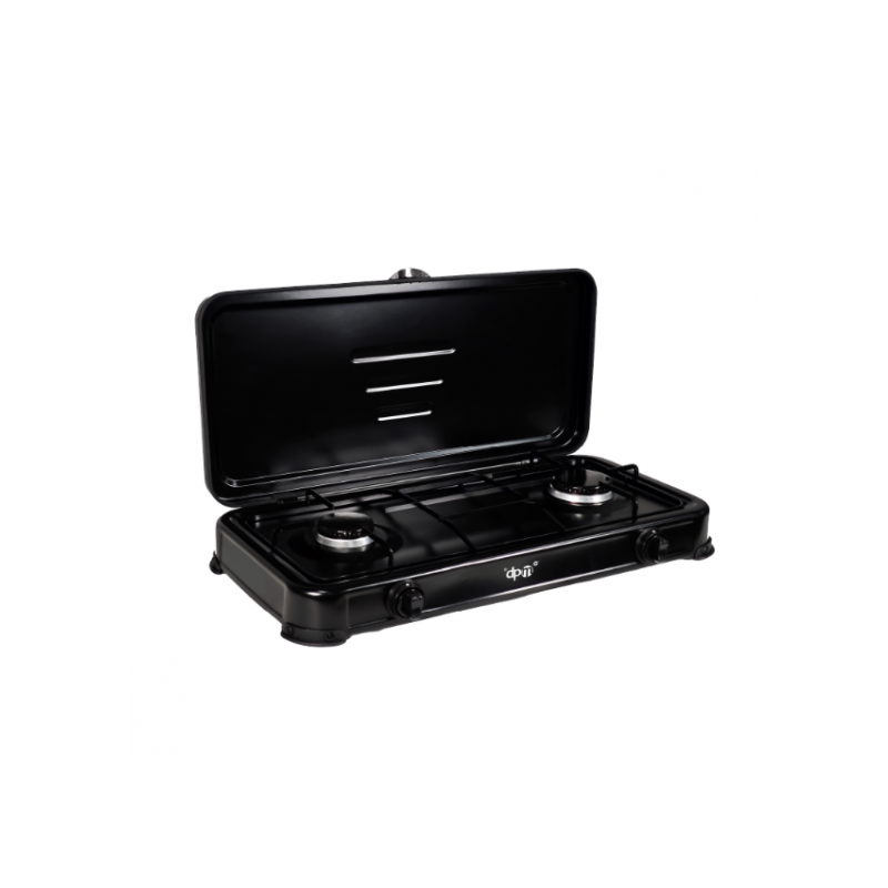 DPM 6052 Fornello a gas 2 fuochi, Nero