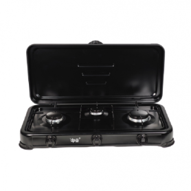 DPM 6053 Fornello a gas 3 fuochi, Nero