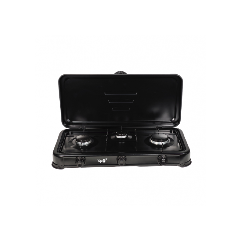 DPM 6053 Fornello a gas 3 fuochi, Nero