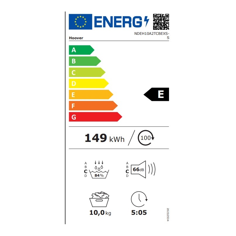 HOOVER NDEH10A2TCBEXS-S ASCIUGATRICE A POMPA DI...