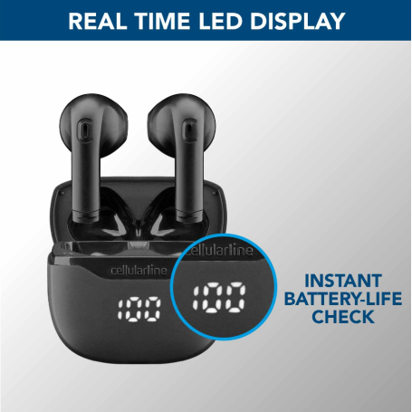 CELLULARLINE BTCORETWSK AURICOLARI BLUETOOTH AUTONOMIA 20H COLORE NERO