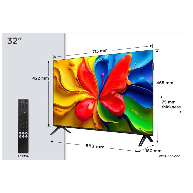 Tcl 32S49K Tv Qled 32'' Smart tv HD Ready