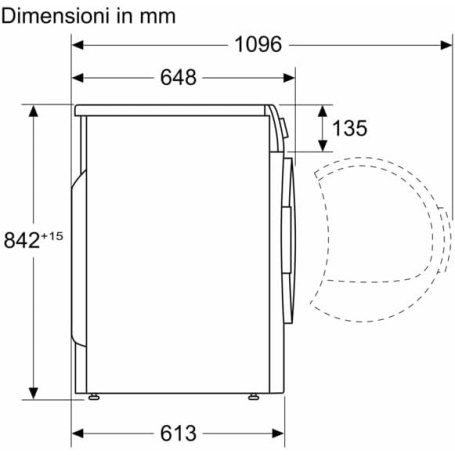 Bosch WTH85218II Asciugatrice a pompa di calore 8Kg, Classe D